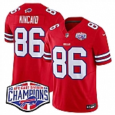 Men's Buffalo Bills #86 Dalton Kincaid Red F.U.S.E. 2024 AFC East Division Champions Vapor Limited Stitched Jersey,baseball caps,new era cap wholesale,wholesale hats